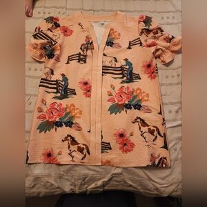 NWoTBloused Sleeve Western Blouse Size XL
